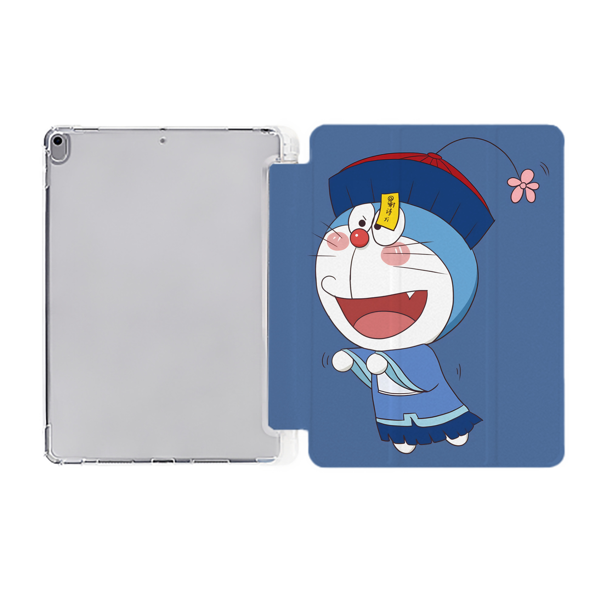 （画像用） ドラえもん Doraemon IPad ケース ペン収納付き 三つ折りスタンド PUレザー×シリコン 対応機種9.5/10.5/10.9インチ